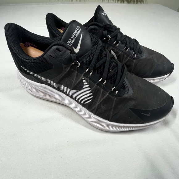 Nike Zoom Air Winflo 8 Black White Mens‎ size 11 Running Shoes - Picture 1 of 10